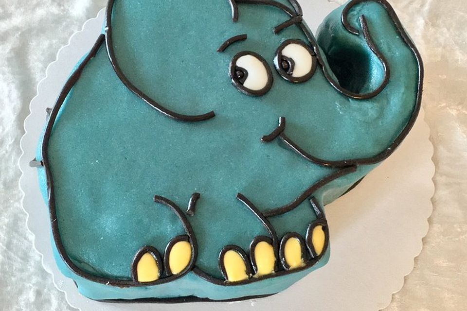 Lettas kleine blaue Elefant  - Motivtorte