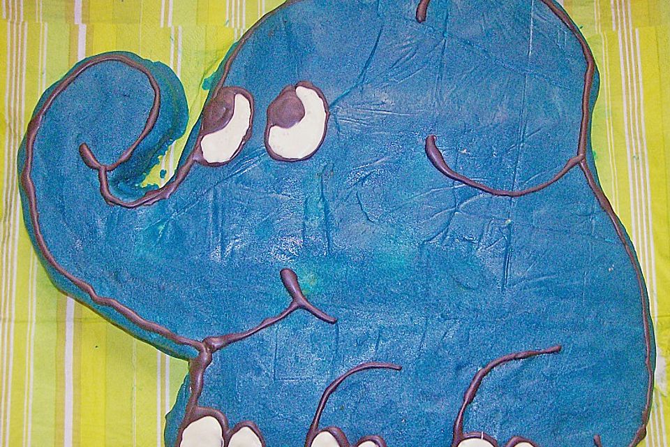 Lettas kleine blaue Elefant  - Motivtorte