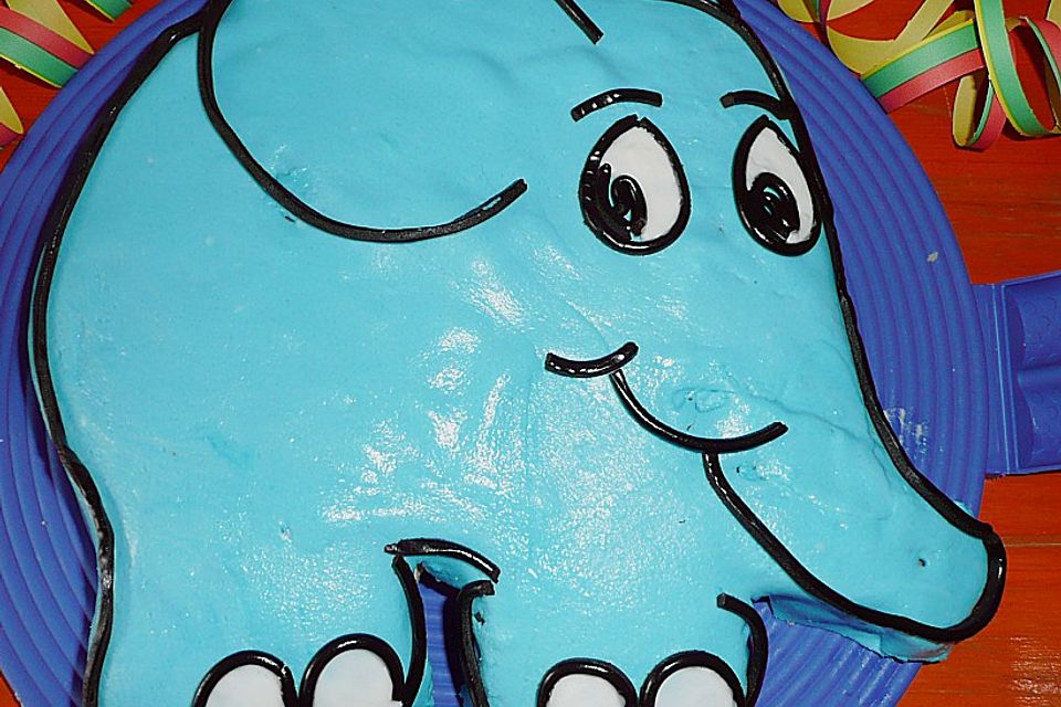 Lettas kleine blaue Elefant  - Motivtorte