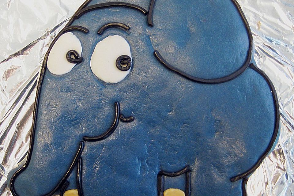 Lettas kleine blaue Elefant  - Motivtorte