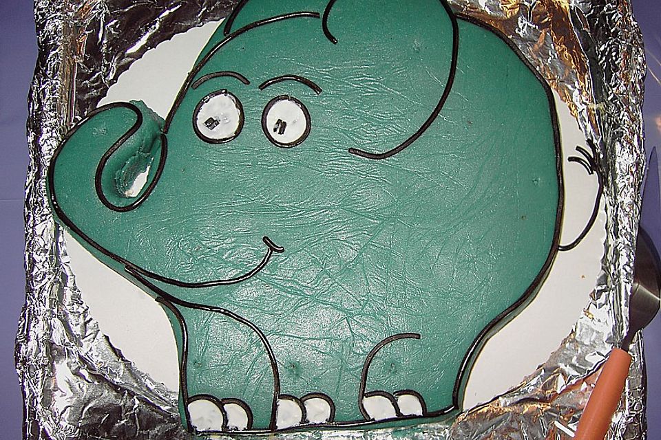 Lettas kleine blaue Elefant  - Motivtorte