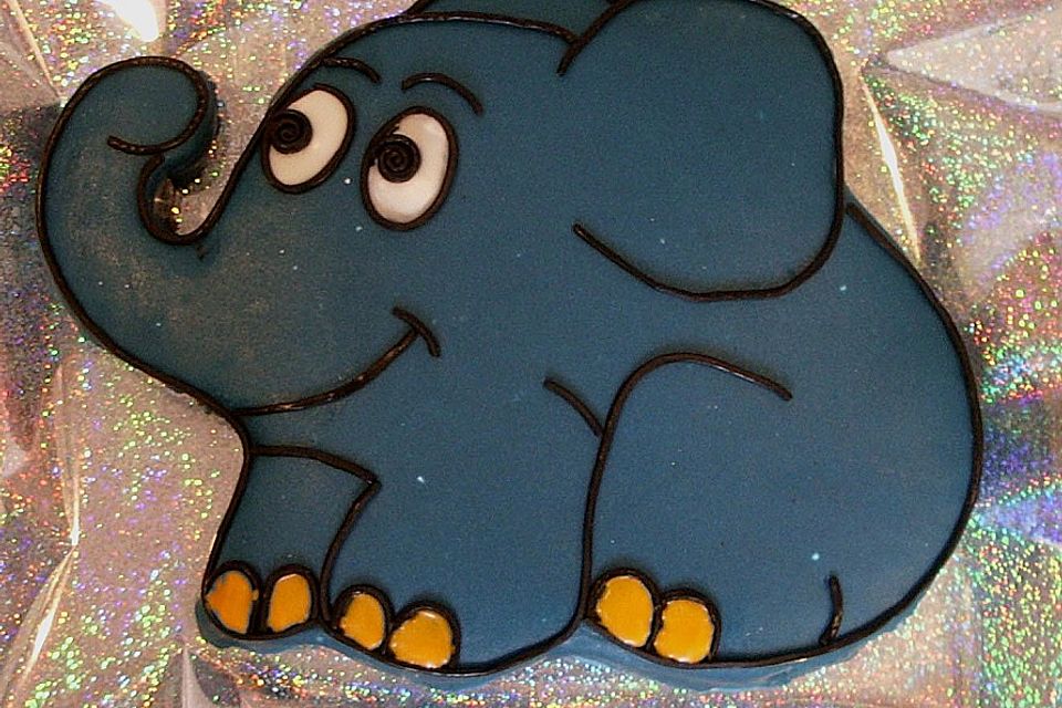 Lettas kleine blaue Elefant  - Motivtorte