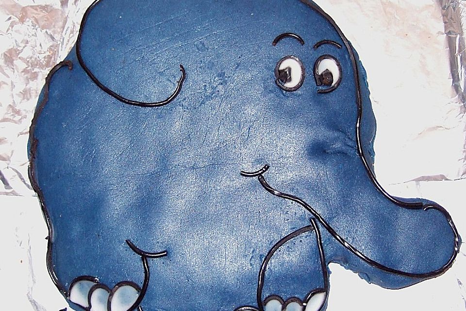 Lettas kleine blaue Elefant  - Motivtorte