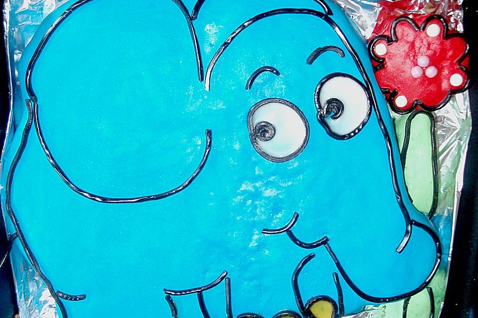 Lettas kleine blaue Elefant  - Motivtorte