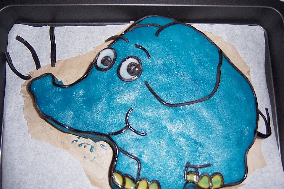 Lettas kleine blaue Elefant  - Motivtorte