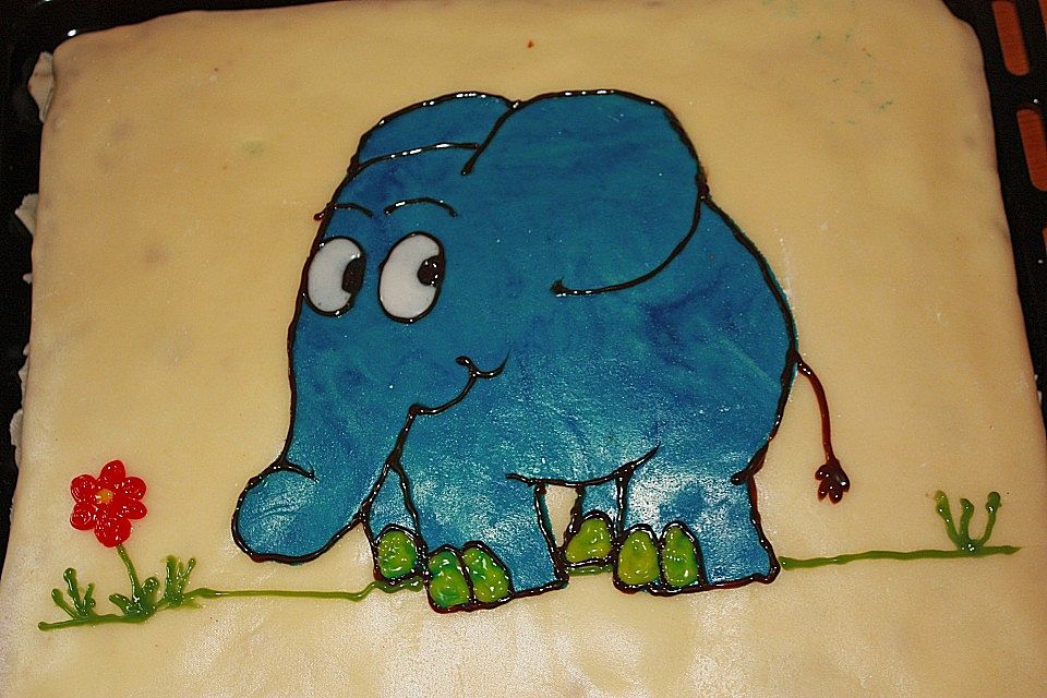 Lettas kleine blaue Elefant  - Motivtorte