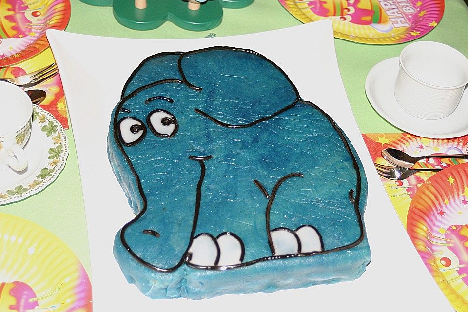 Lettas kleine blaue Elefant  - Motivtorte