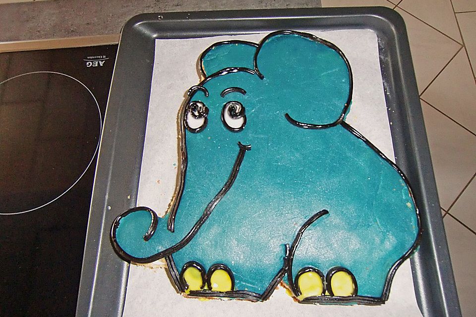 Lettas kleine blaue Elefant  - Motivtorte