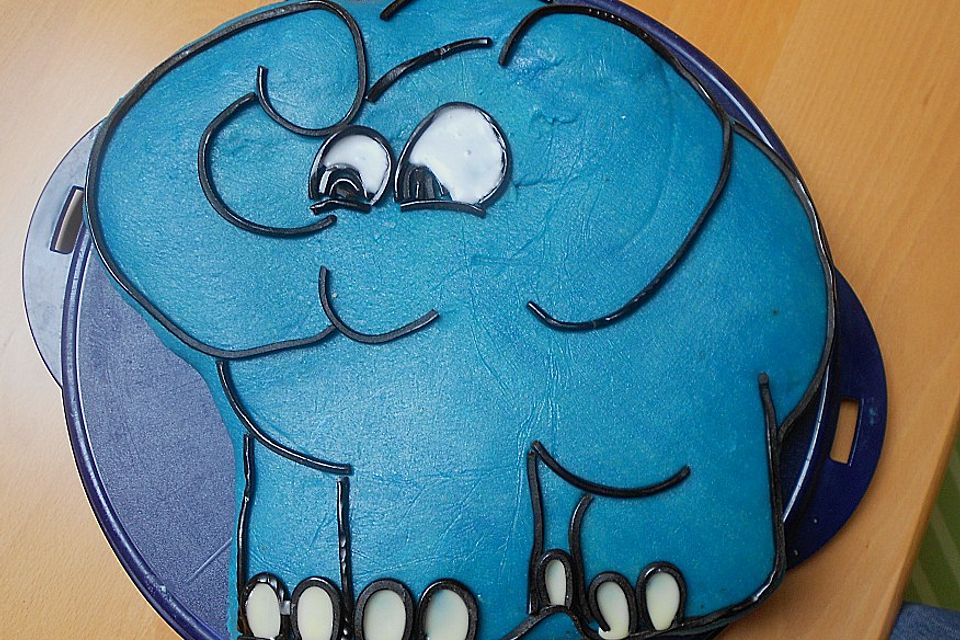 Lettas kleine blaue Elefant  - Motivtorte