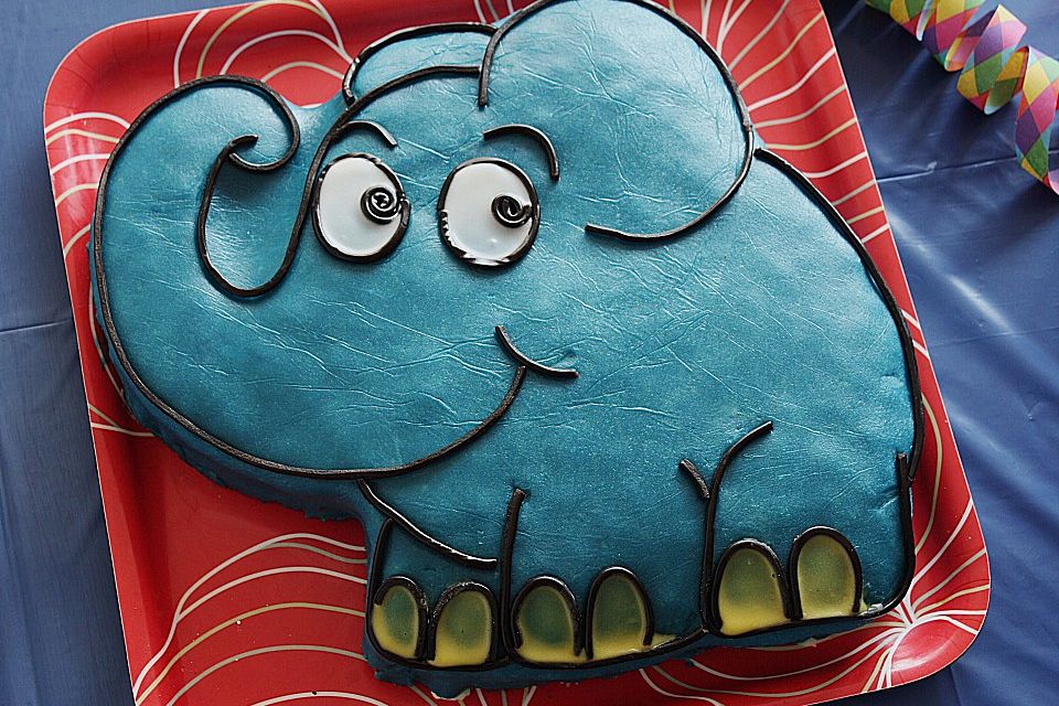 Lettas kleine blaue Elefant  - Motivtorte