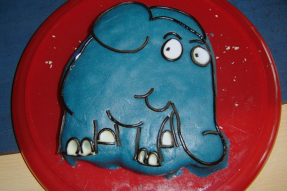 Lettas kleine blaue Elefant  - Motivtorte