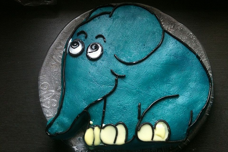 Lettas kleine blaue Elefant  - Motivtorte