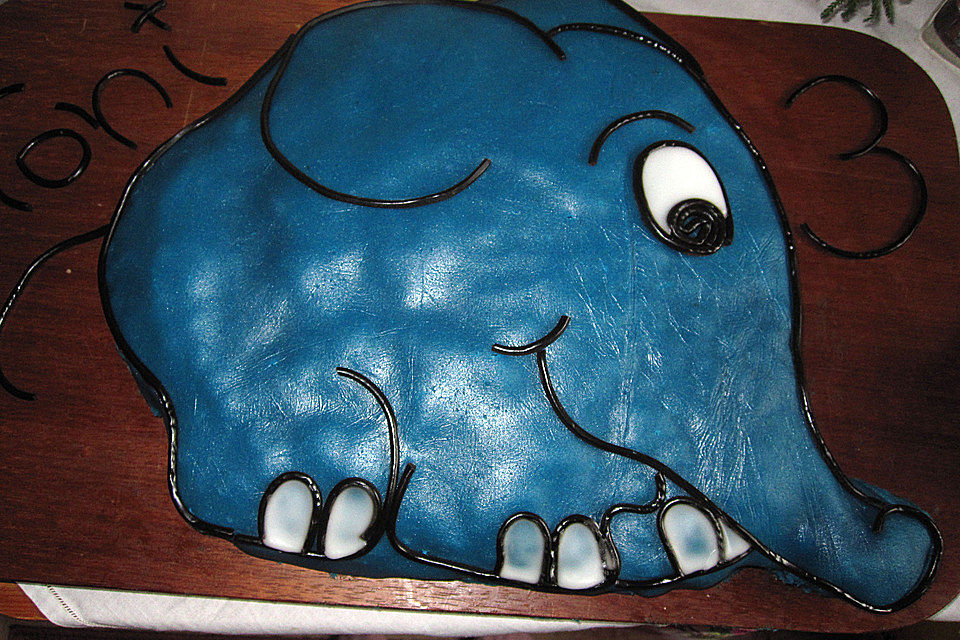 Lettas kleine blaue Elefant  - Motivtorte