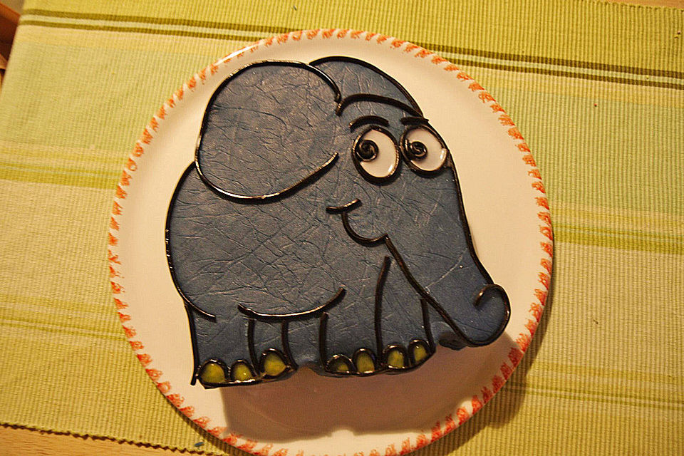 Lettas kleine blaue Elefant  - Motivtorte