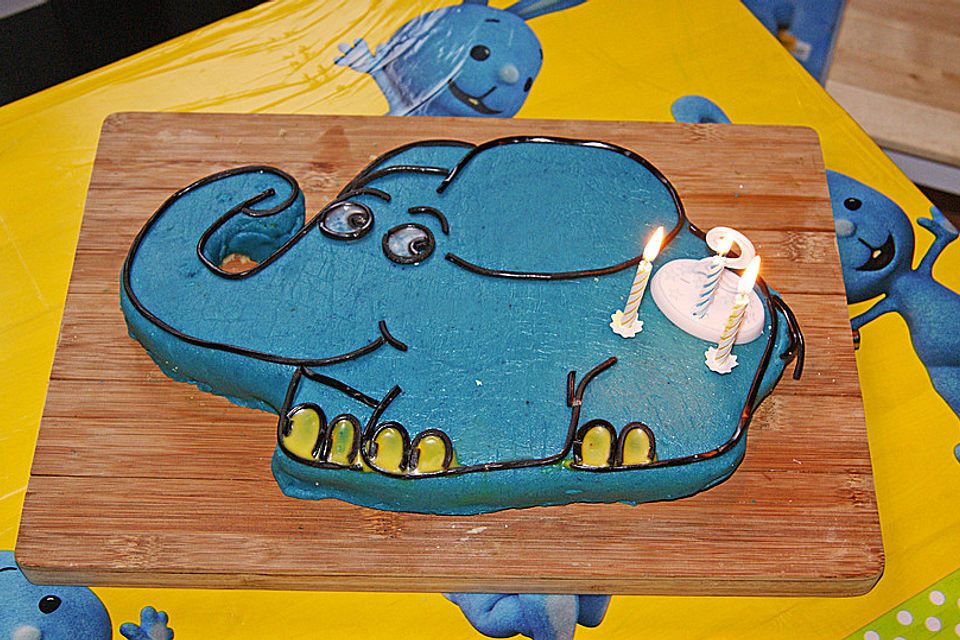 Lettas kleine blaue Elefant  - Motivtorte