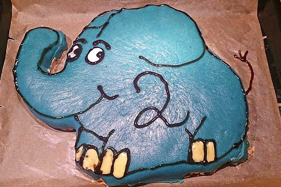 Lettas kleine blaue Elefant  - Motivtorte