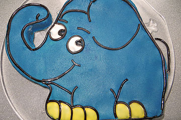 Lettas kleine blaue Elefant  - Motivtorte