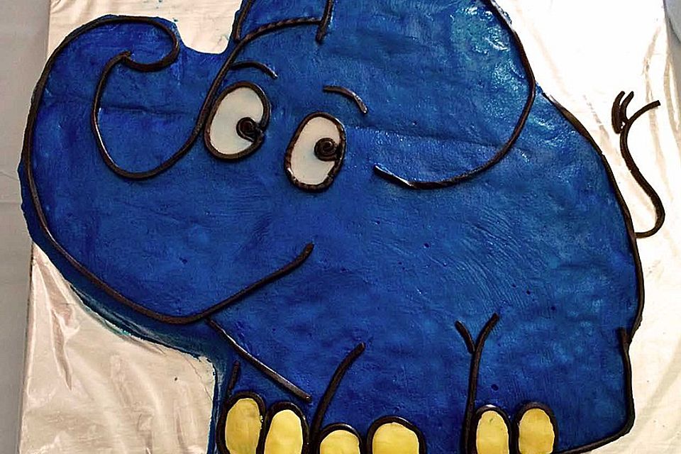 Lettas kleine blaue Elefant  - Motivtorte