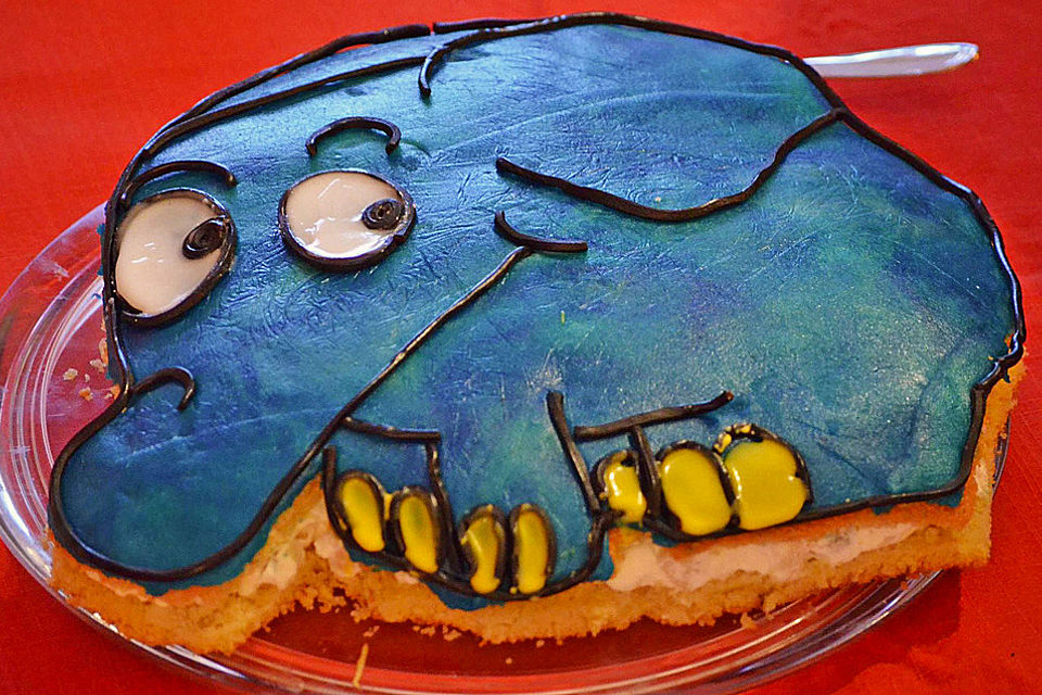 Lettas kleine blaue Elefant  - Motivtorte