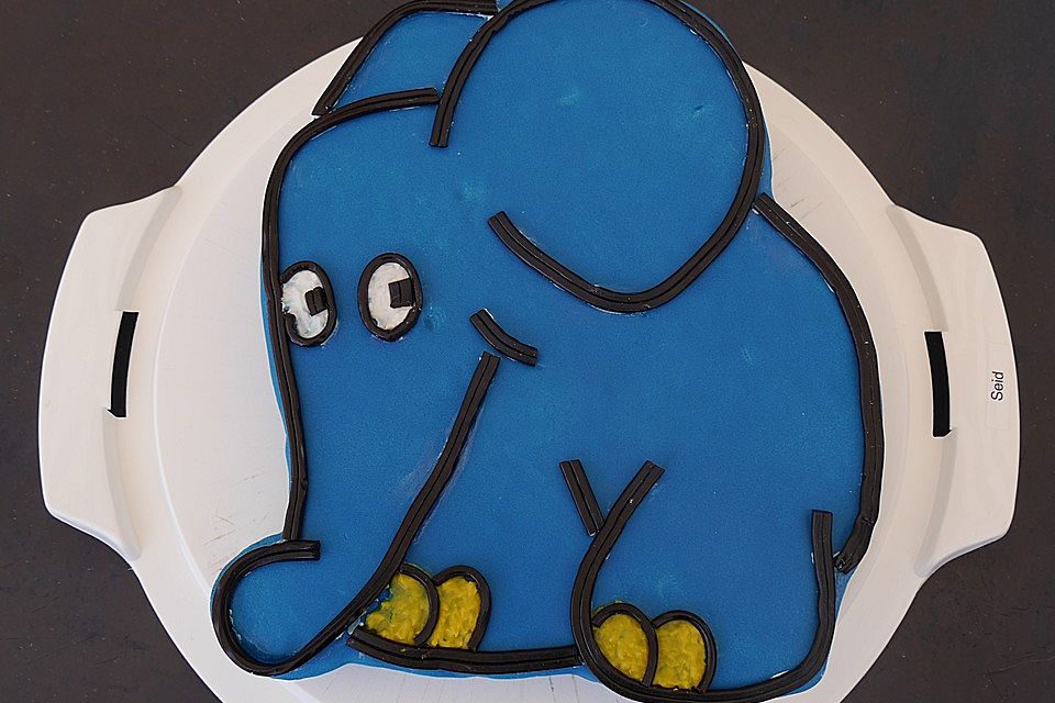 Lettas kleine blaue Elefant  - Motivtorte