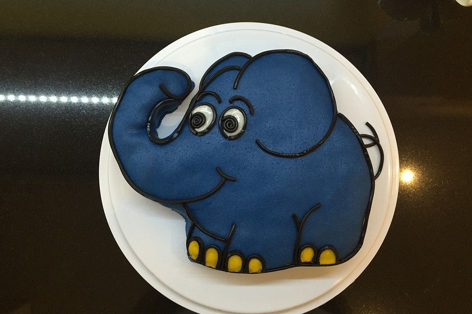 Lettas kleine blaue Elefant  - Motivtorte