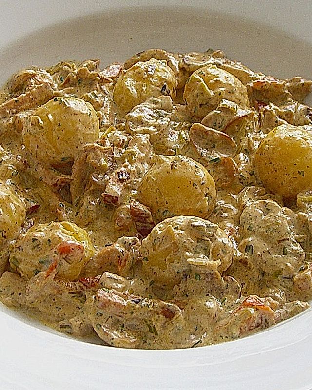 Kartoffeln in Pilzrahm