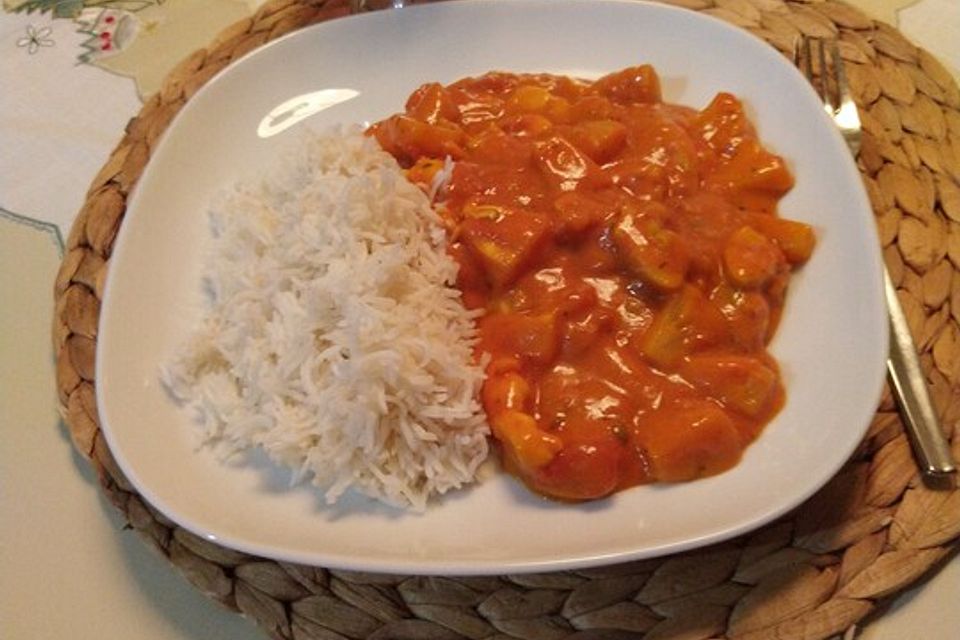 Hühnercurry mit Ananas