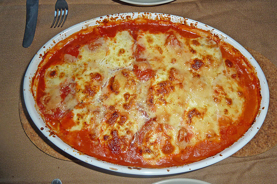 Maultaschenauflauf, italienische Art