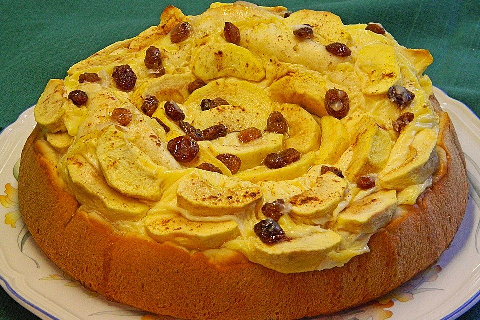 Apfel - Vanillepudding - Kuchen