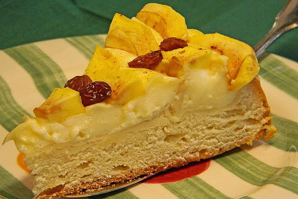 Apfel - Vanillepudding - Kuchen