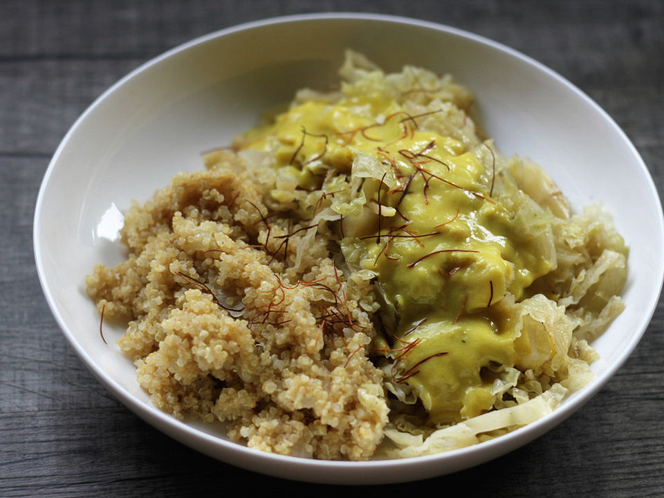 Quinoa mit Wirsing und Safransauce von Greta| Chefkoch