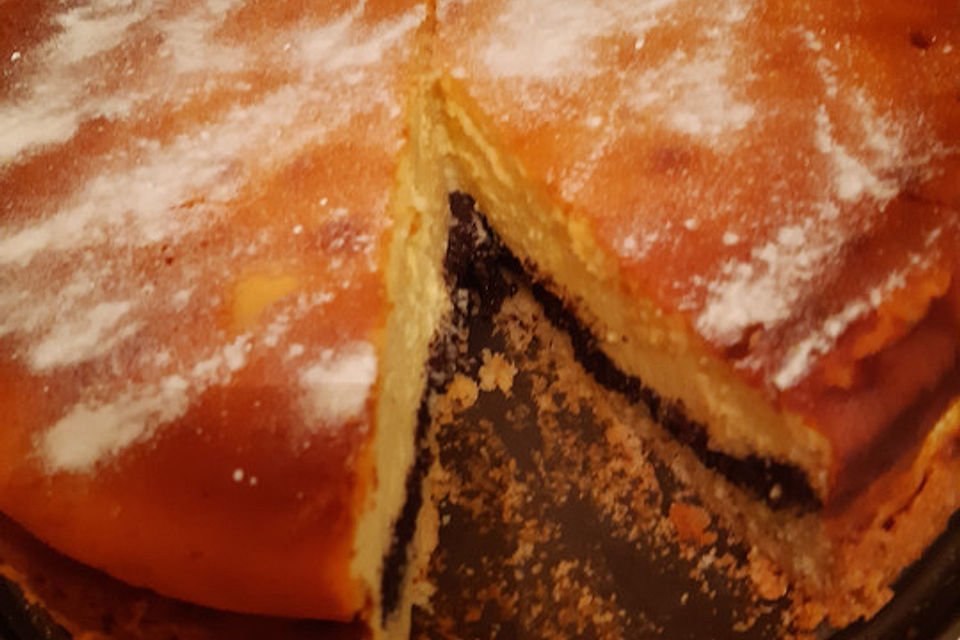 Käsekuchen mit Mohn