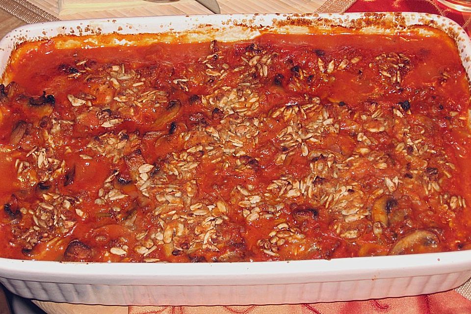 Bolognese - Schnitzel mit Pinienkernkruste