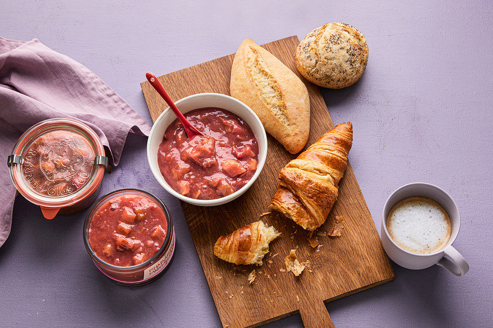 Rhabarbermarmelade mit Orange und Zitrone