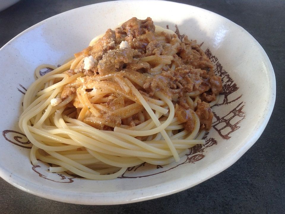 Bolognese Sauce Mal Anders Mit Spaghetti Von Germaine Chefkoch