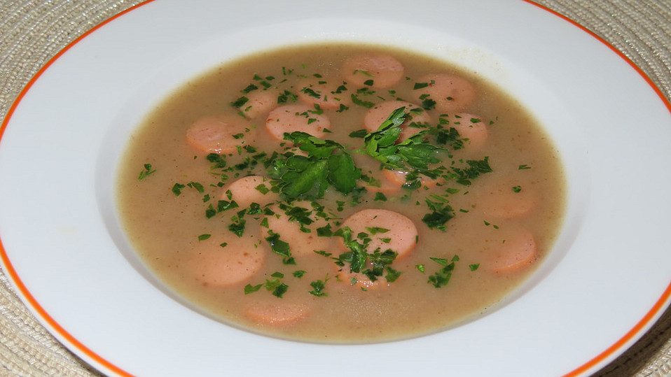 Schwarzbrotsuppe mit Frankfurter von msdeluxe