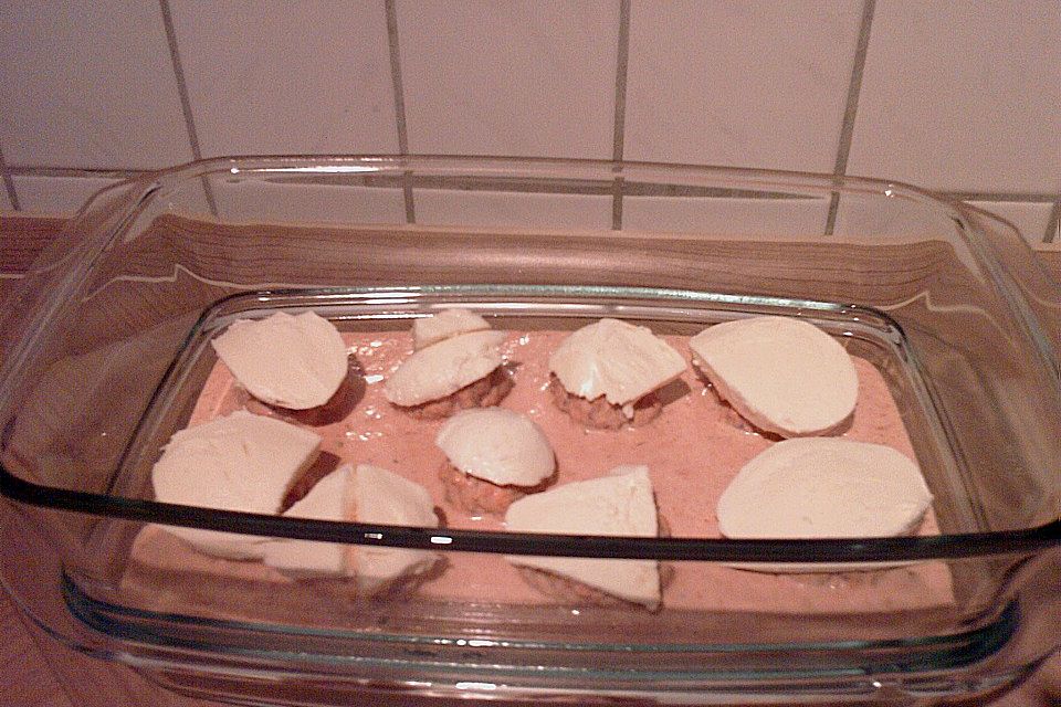 Überbackene Hackbällchen Überbackene Hackbällchen