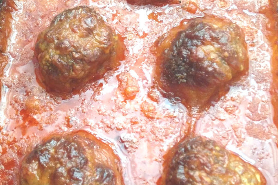 Überbackene Hackbällchen Überbackene Hackbällchen