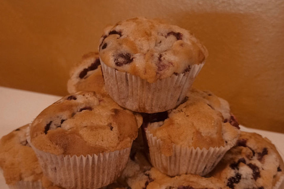 Blaubeermuffins mit Streuseln