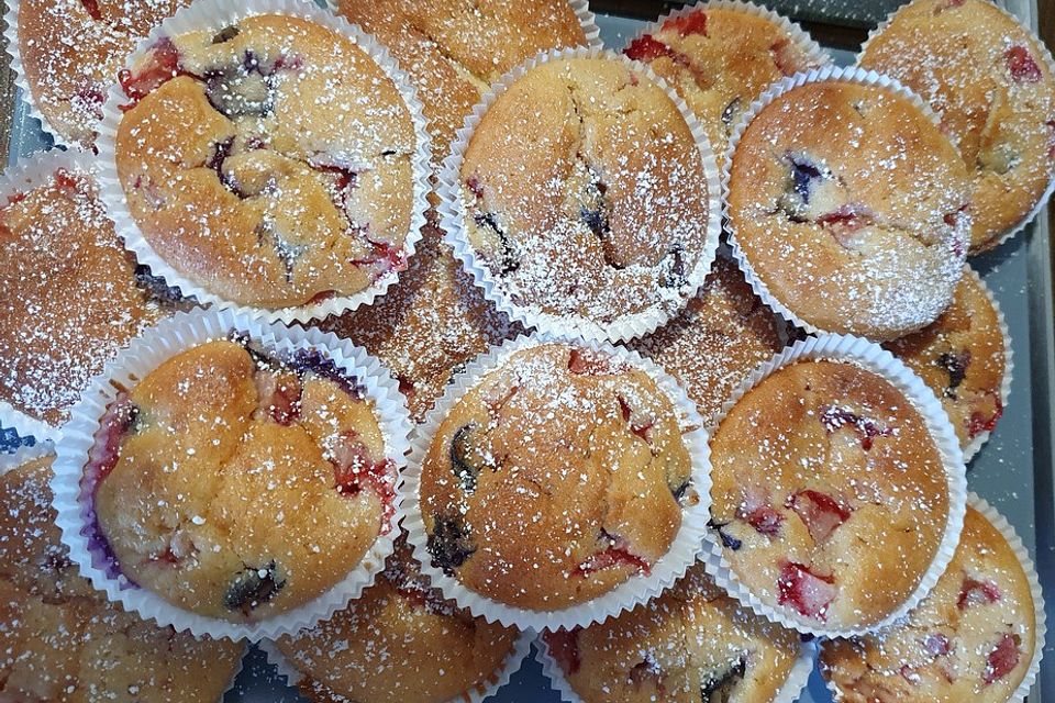 Blaubeermuffins mit Streuseln