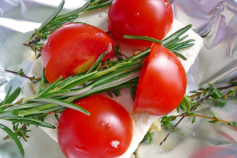 Gratinierter Schafskäse