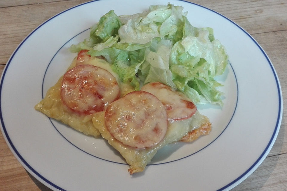 Überbackene Maultaschen