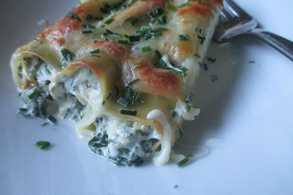 Cannelloni mit Spinat & Ricotta