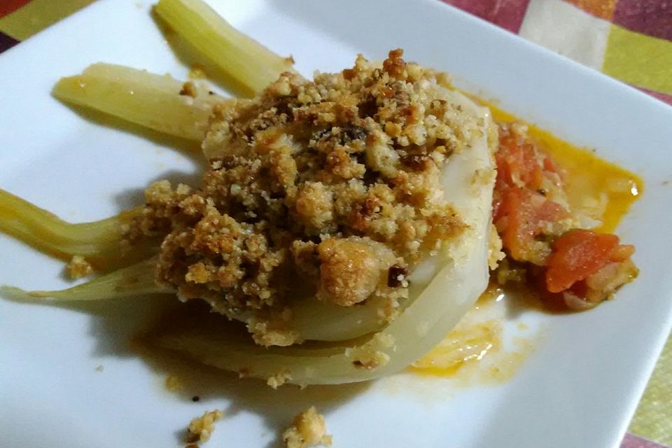 Fenchel in Nuss - Parmesankruste