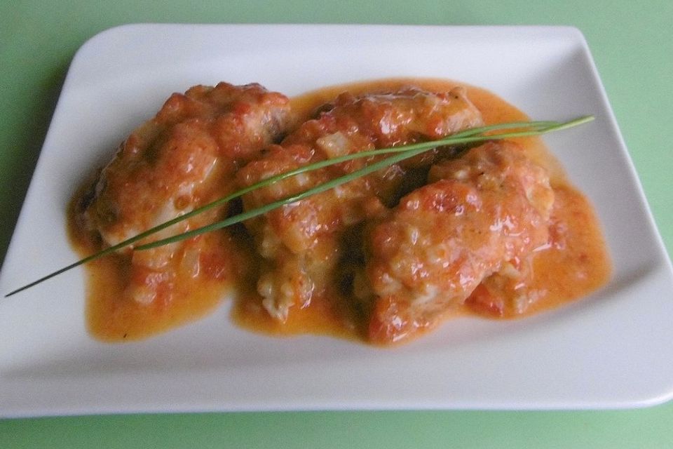 Hühnerbrust in Ajvarsauce