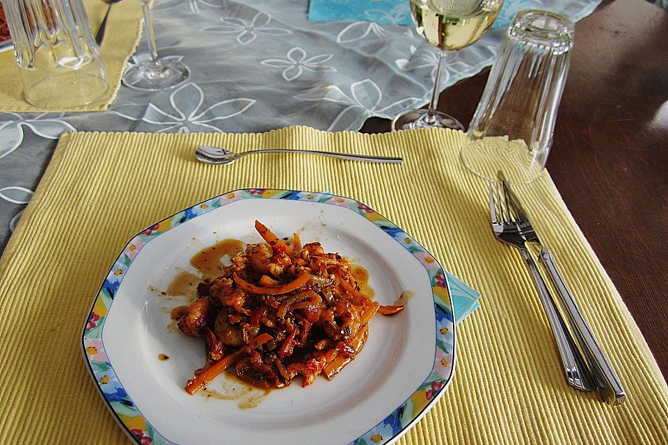 Gebratene Scampi Gebratene Scampi