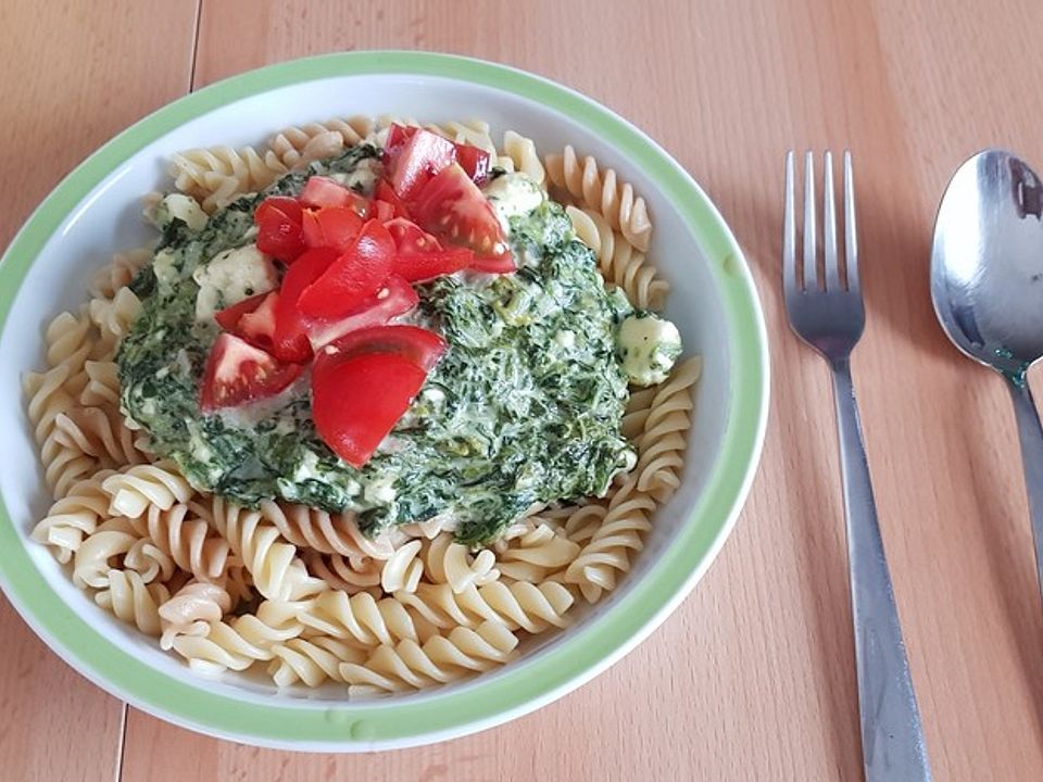 Tomaten - Spinat - Nudeln von maria1986| Chefkoch