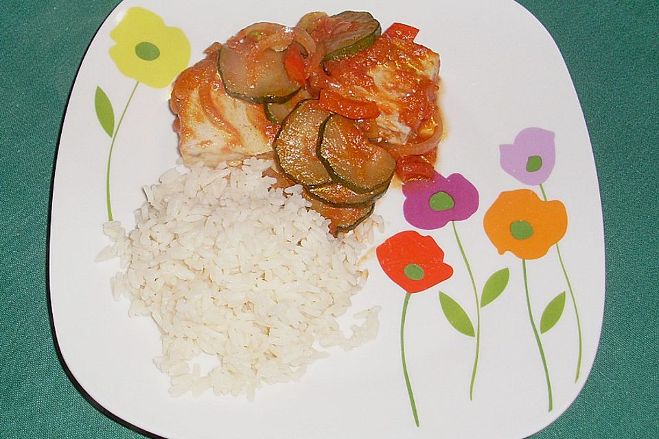 Zucchini-Fisch-Pfanne