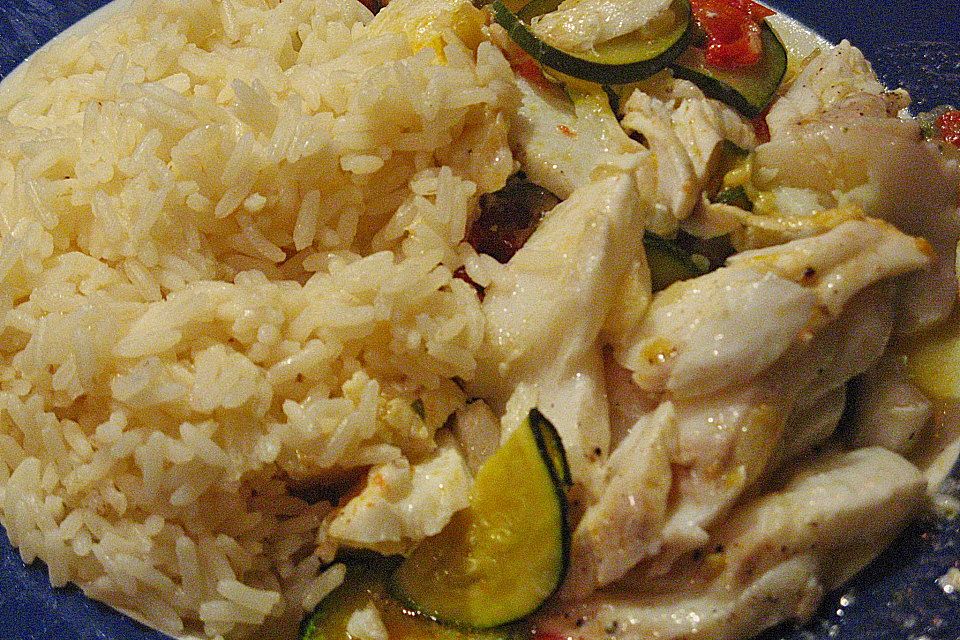 Zucchini-Fisch-Pfanne