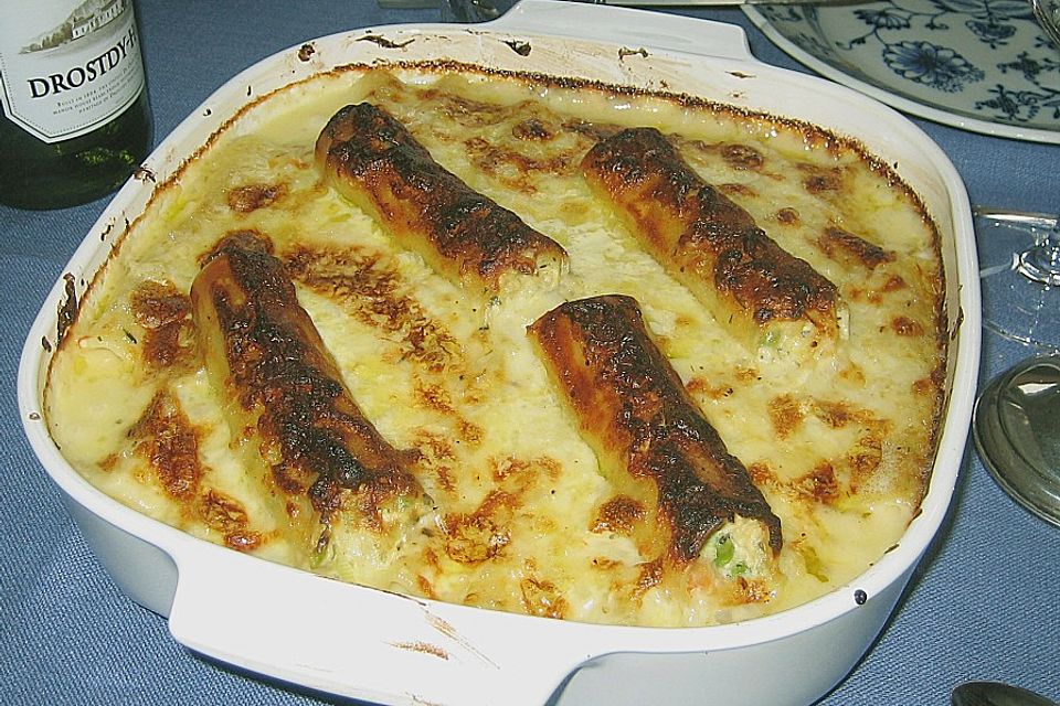 Cannelloni mit Hähnchen - Ricotta - Füllung